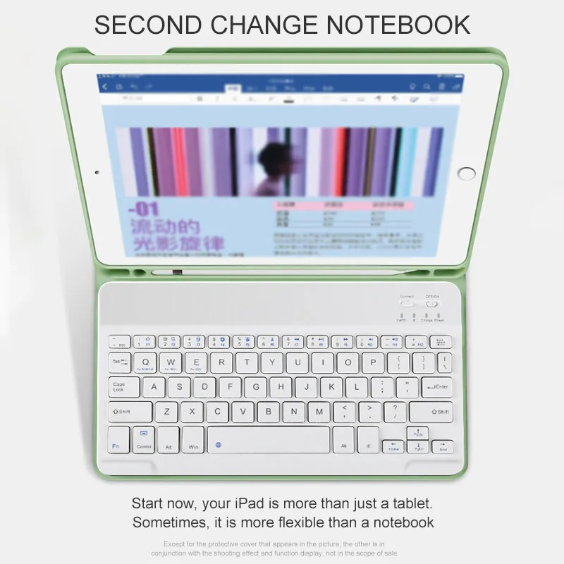 Чехол с беспроводной клавиатурой и Bluetooth для IPad 2019 держателем карандашей умные