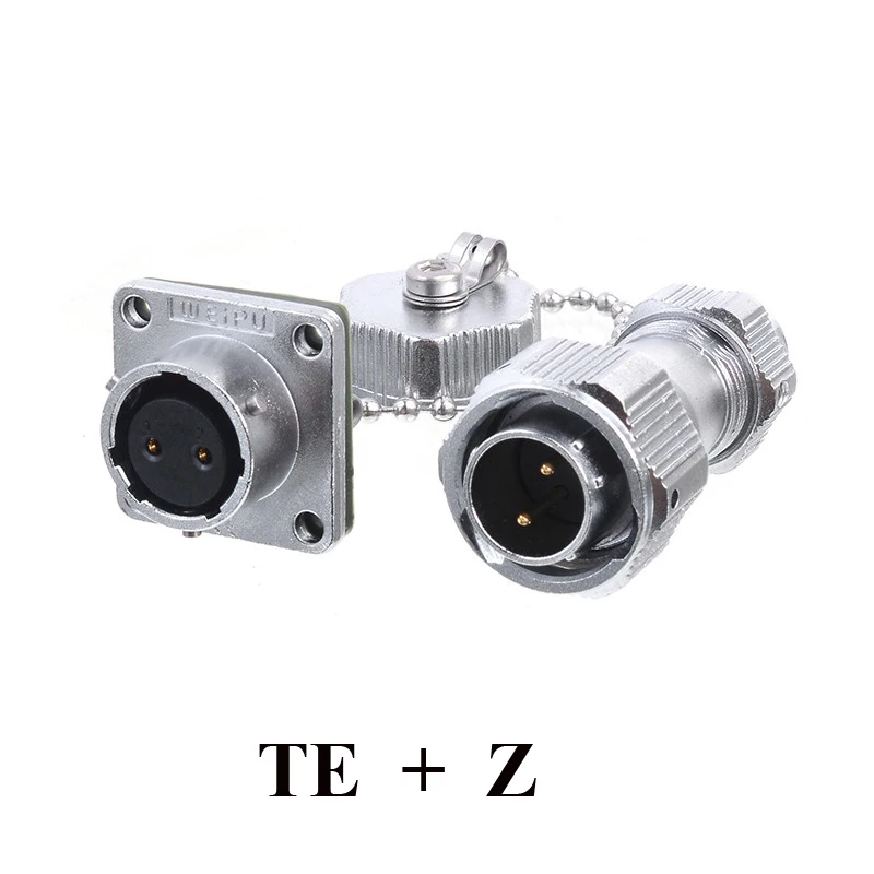 오리지널 웨이푸 커넥터 WY20 TE + Z ZM ZG 2 3 4 5 6 7 9 12핀 TE 남성 클램핑 케이블 플러그 여성 사각 플랜지 패널 소켓