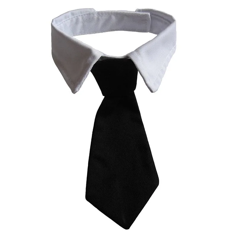 Праздничный галстук для смокинга и кошки, черный и красный ошейник для собак и кошек, аксессуары для домашних животных на свадьбу, праздники и вечерние подарки - Цвет: Черный