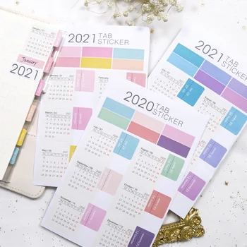 

Fromthenon 2021 Calendar Tab Stickers 18 Months Monthly Index Stickers Planner Notebook Schedule Agenda Decorative Stationery