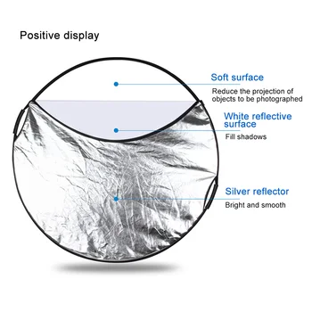 

110CM Light Reflector Accessories 5 In 1 Studio Round Durable Collapsible Photography Lighting Multi Disc Tool Taking Pictures