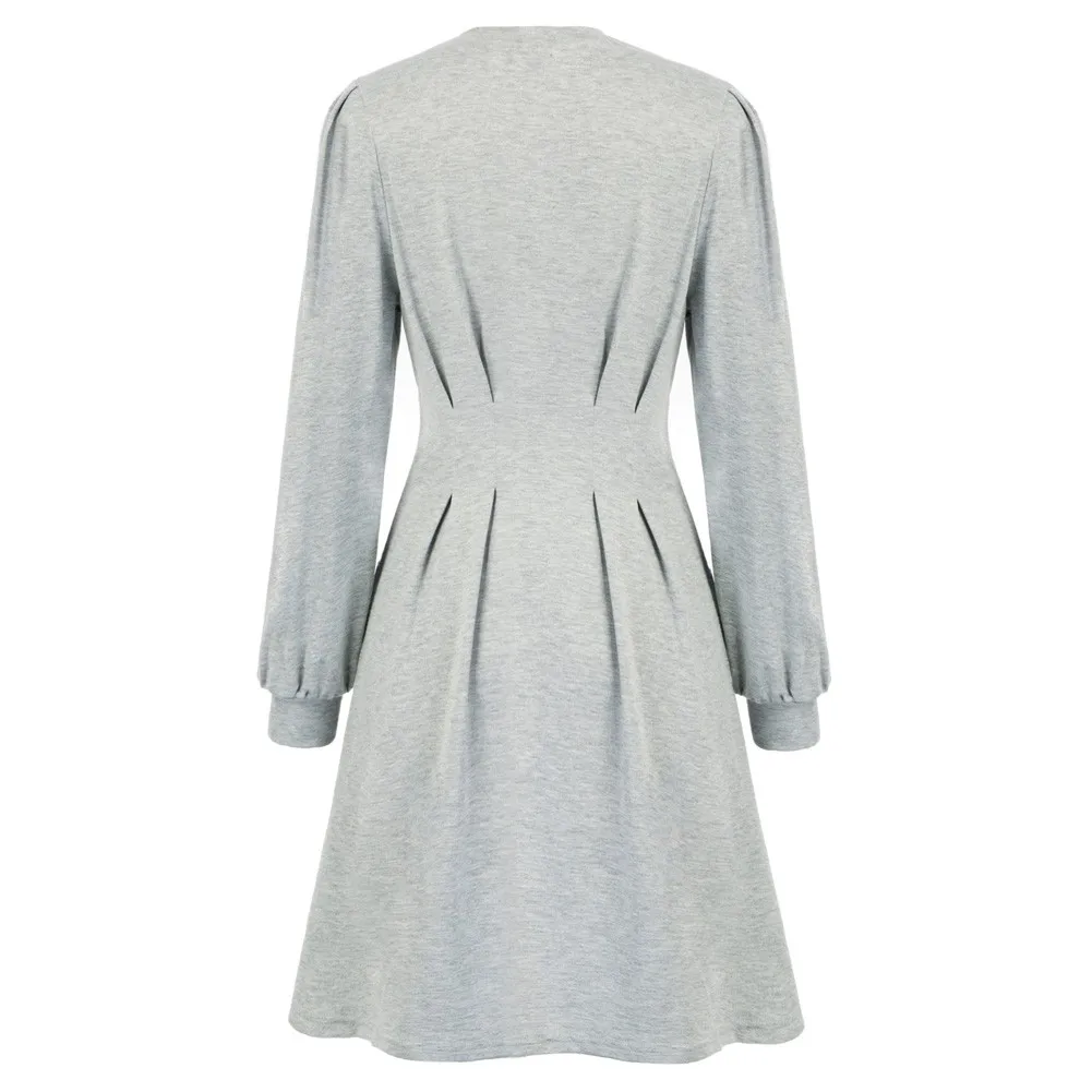 Весеннее однотонное Плиссированное дизайнерское женское платье Вечерние