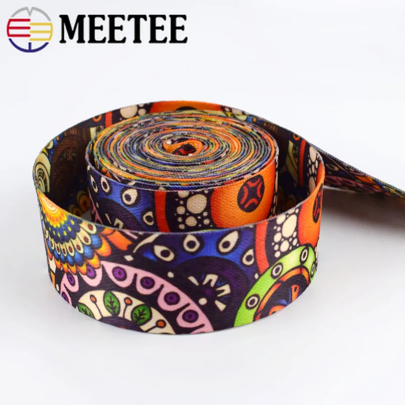 Meetee 10/21M 38 мм полиэстер Жаккардовая тесьма моды с новым этническим узором и Кружевной Лентой DIY сумки ремешок Пояс одежды швейная фурнитура