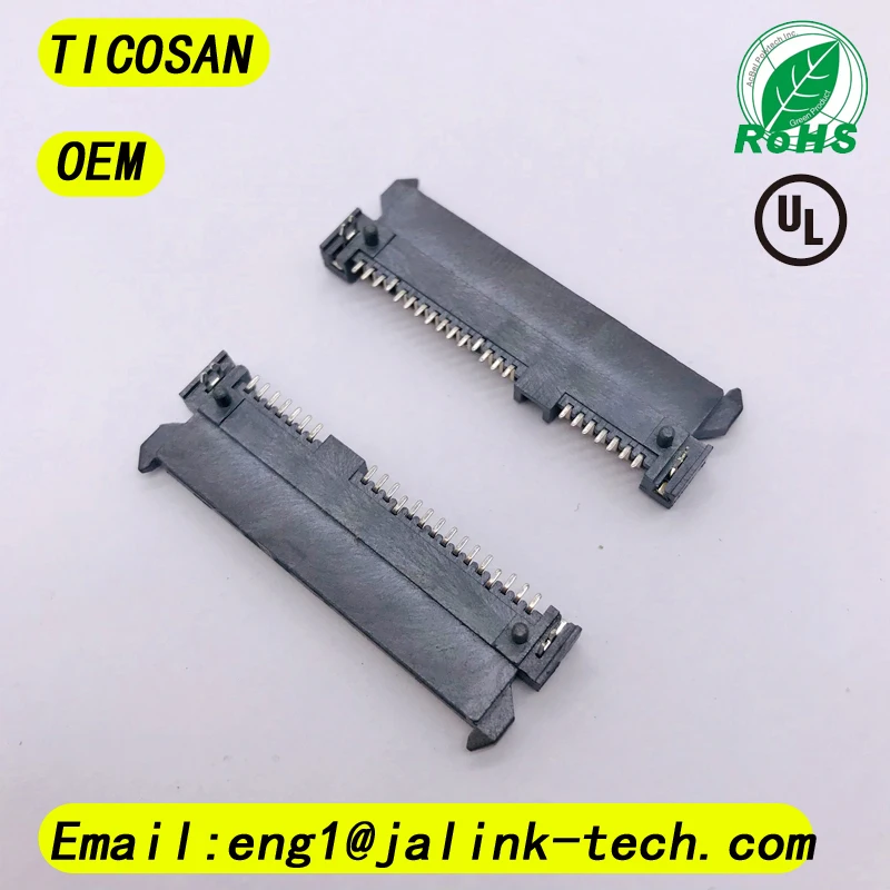 10 шт. разъем SATA fmale SMT 7P + 15P 22Pin 7 15 90 ° h4 2 мм для интерфейса жесткого диска 22pin