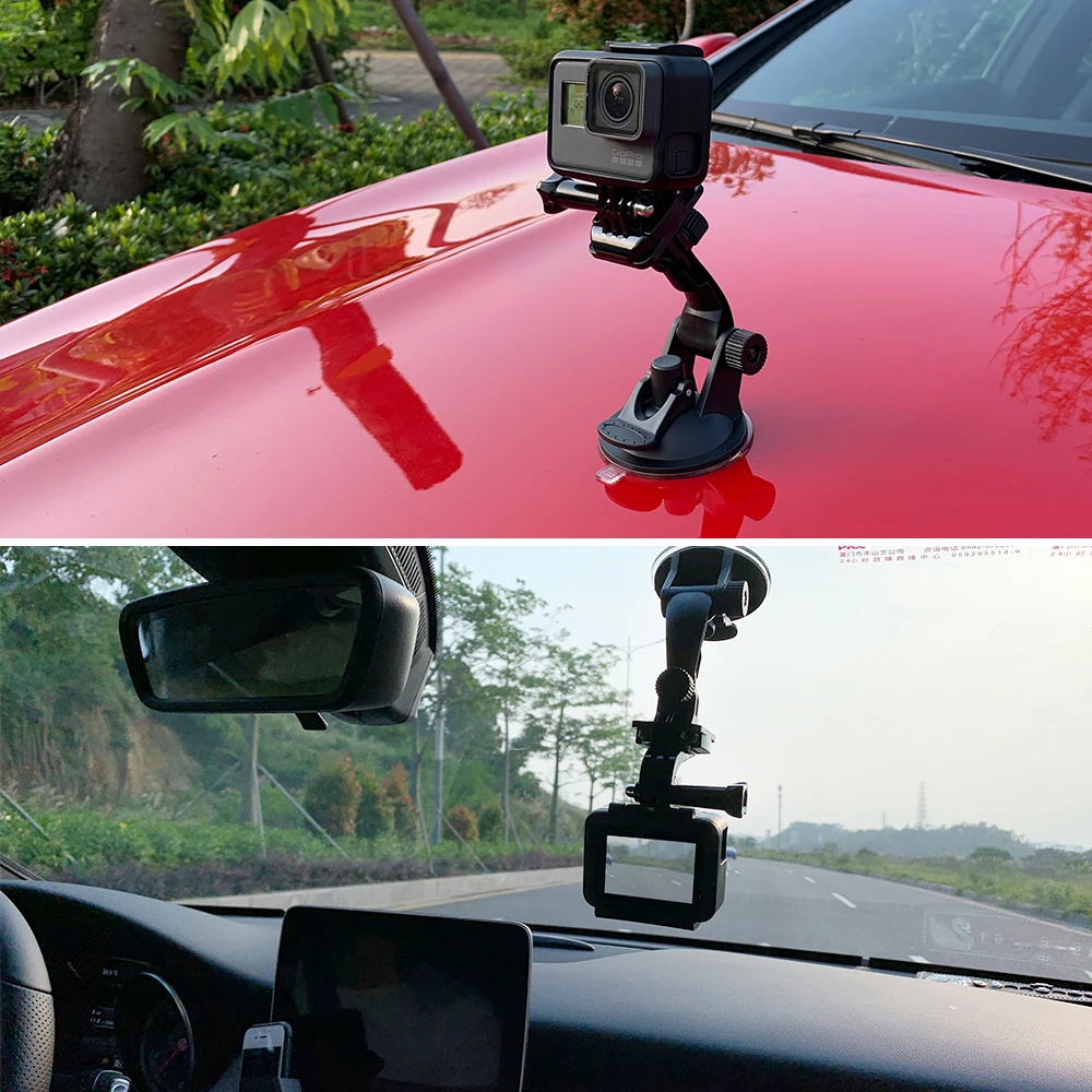 Vamson-Ventouse pour pare-brise de voiture Go Pro 8 9, accessoires pour  GoPro Fore11, 10, 9, 8, 7, 6, 5, 4, Insta360, Yi 4K, 7cm