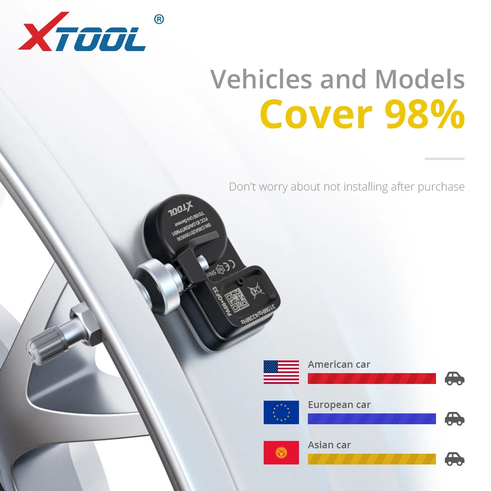 Датчик TPMS TP100 XTOOL TS100 433 и 315 МГц инструменты для сканирования ремонта шин