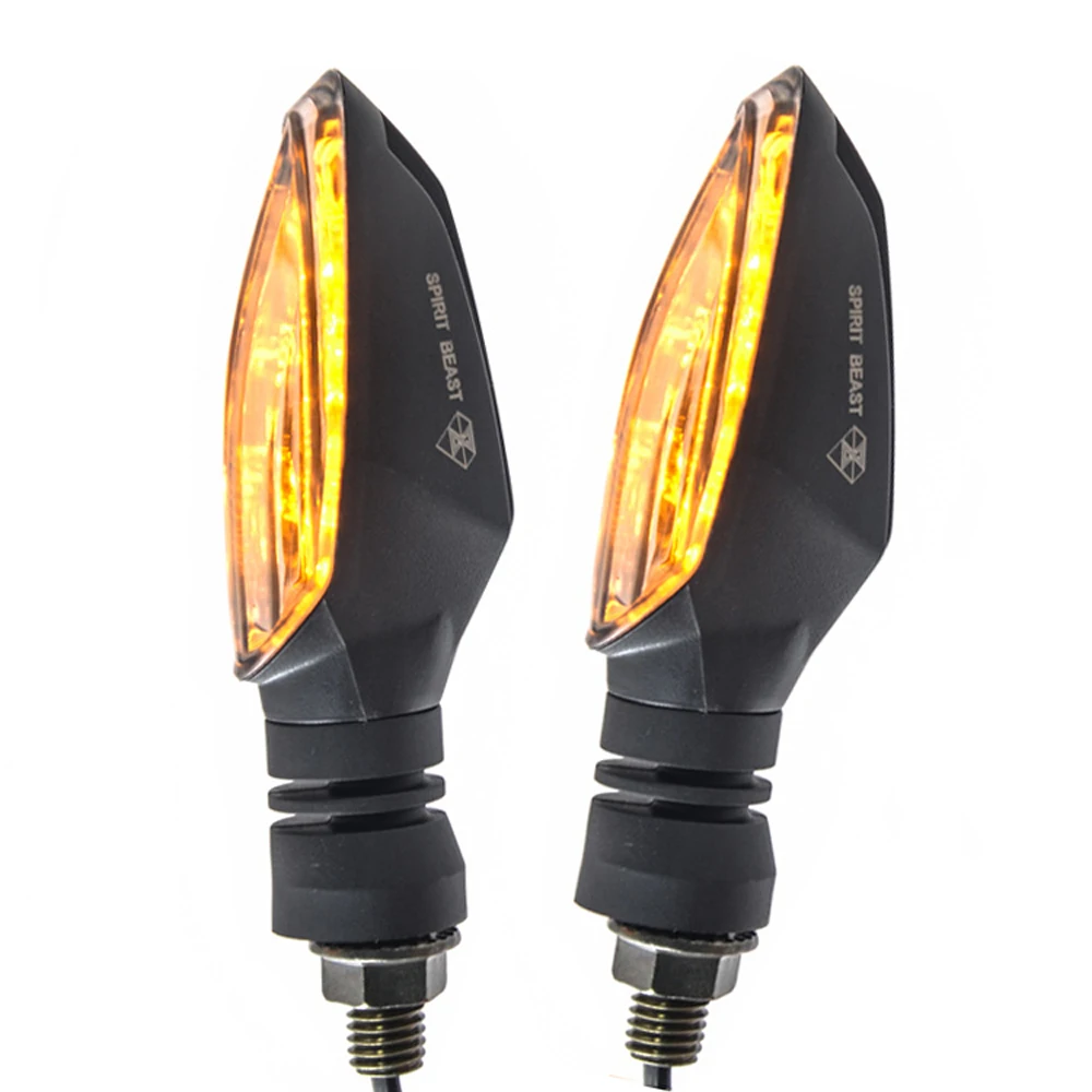 Spirit Beast Motorcycle LED Turn Signal Light Indicator 12V Flashers for Softail Bobber Nmax MSX125 CB650F Turn Signals Lamp