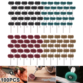 

100Pcs/Set Abrasive Wheel Buffing Polishing Wheel Set Polishing Wheel 120/180/320/400 Grit For Rotary Tool Drill Bit