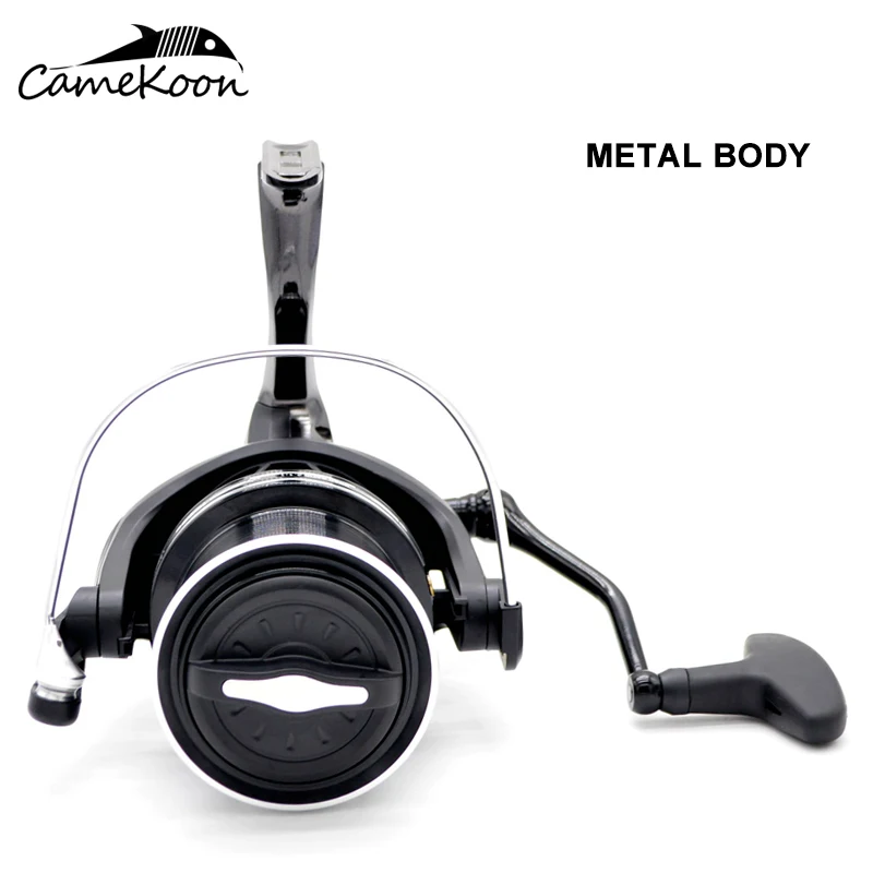 CAMEKOON big strong metal body spinning reel 6+1 bbs peche carp surf fishing sea 4.1:1 long shot casting wheel super smooth coil