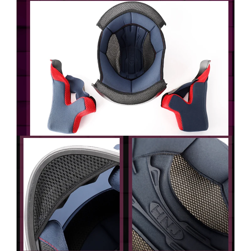 Motorcycle Helmet Men Women Casco Moto Moto Ear Helmet Personality Full Face Motor Helmet Motocross Capacete Casque Black