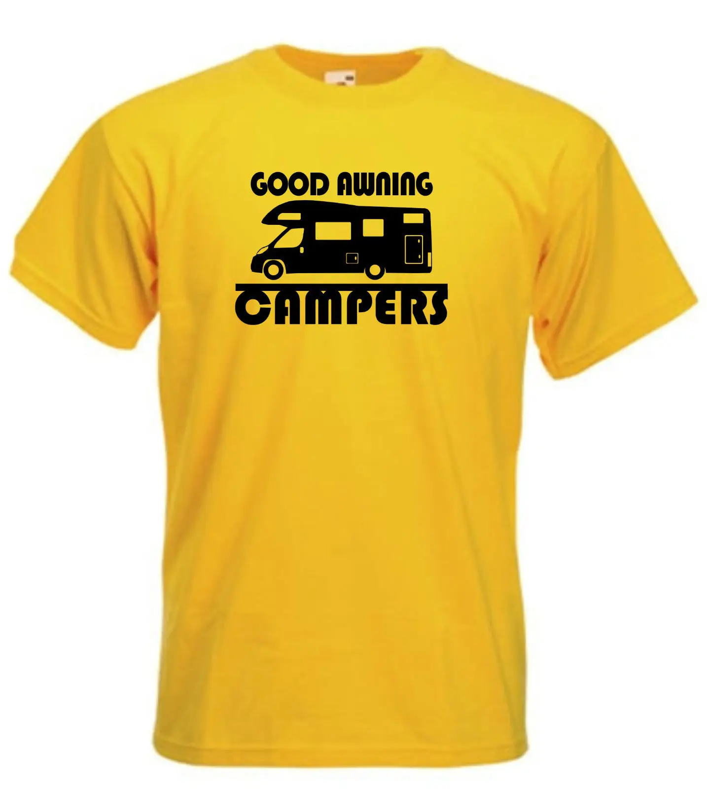 2019 New Summer Casual O-Neck Solid Color Loose Basic Good Awning Campers Motorhome Camper Design A Shirt
