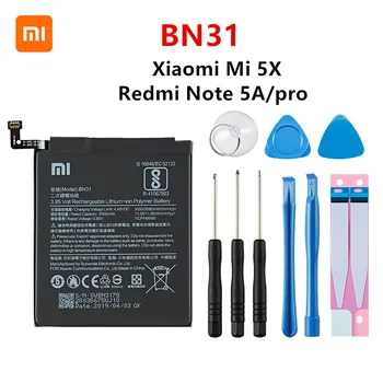 

Xiao mi 100% Orginal BN31 3080mAh Battery For Xiaomi Mi 5X MI5X Redmi Note 5A / Pro Mi A1 Redmi Y1 Lite S2 BN31 Batteries +Tools