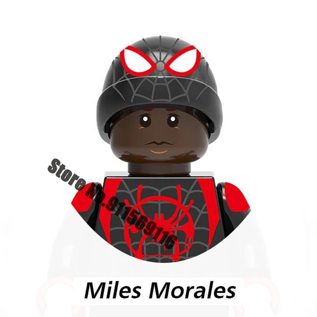 Superhero Spiderman Suit Building Blocks Bricks Mysterio Peter Parker Miles Morales Action Figures Kids Toys Christmas Gifts I-X1140