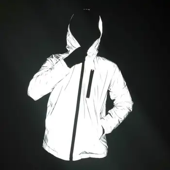 White Reflective Hooded Jacket 1
