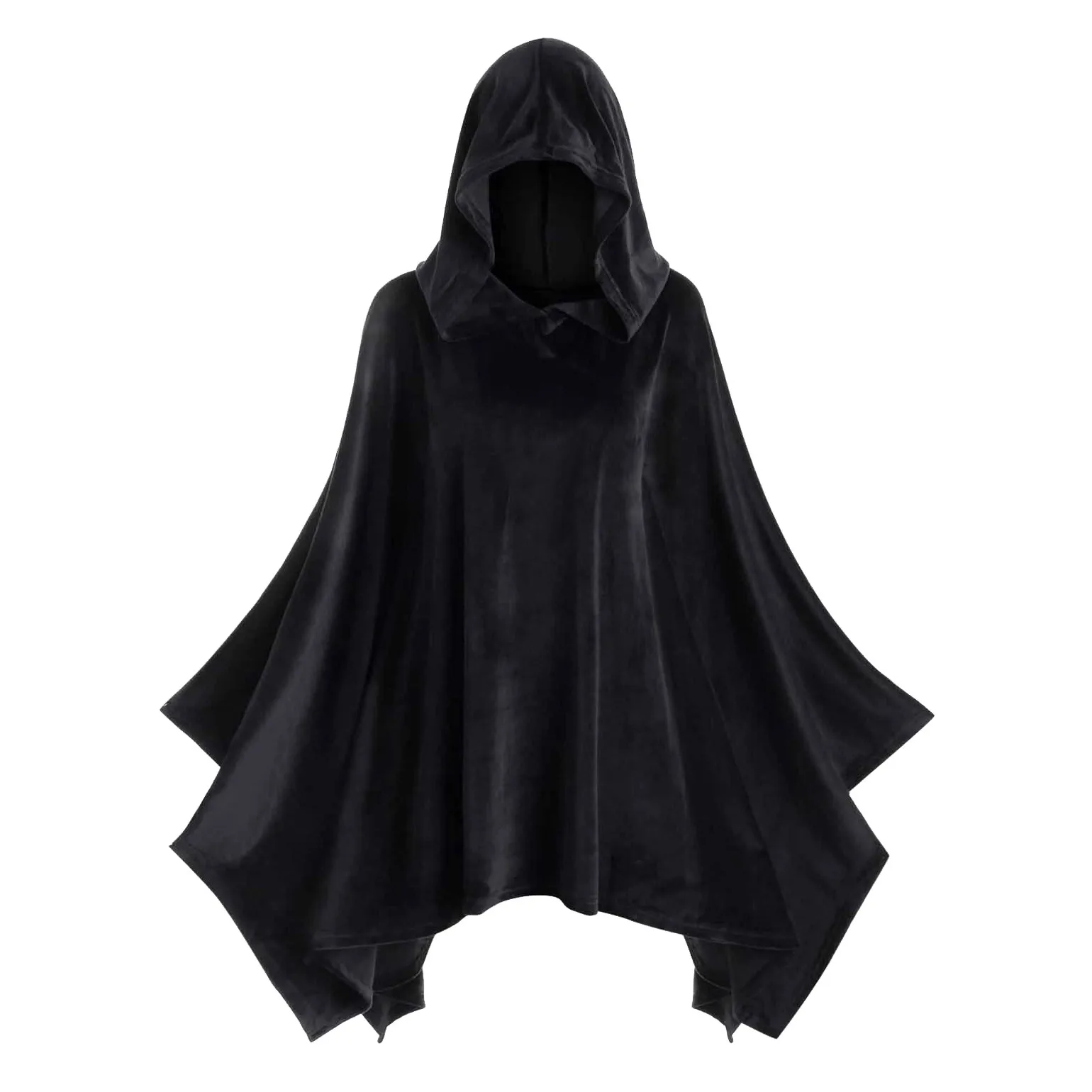 Hollween пончо модная женская одноцветная накидка винтажный подходящий плащ-накидка с капюшоном женское пончо disfraz Mujer Хэллоуин FB