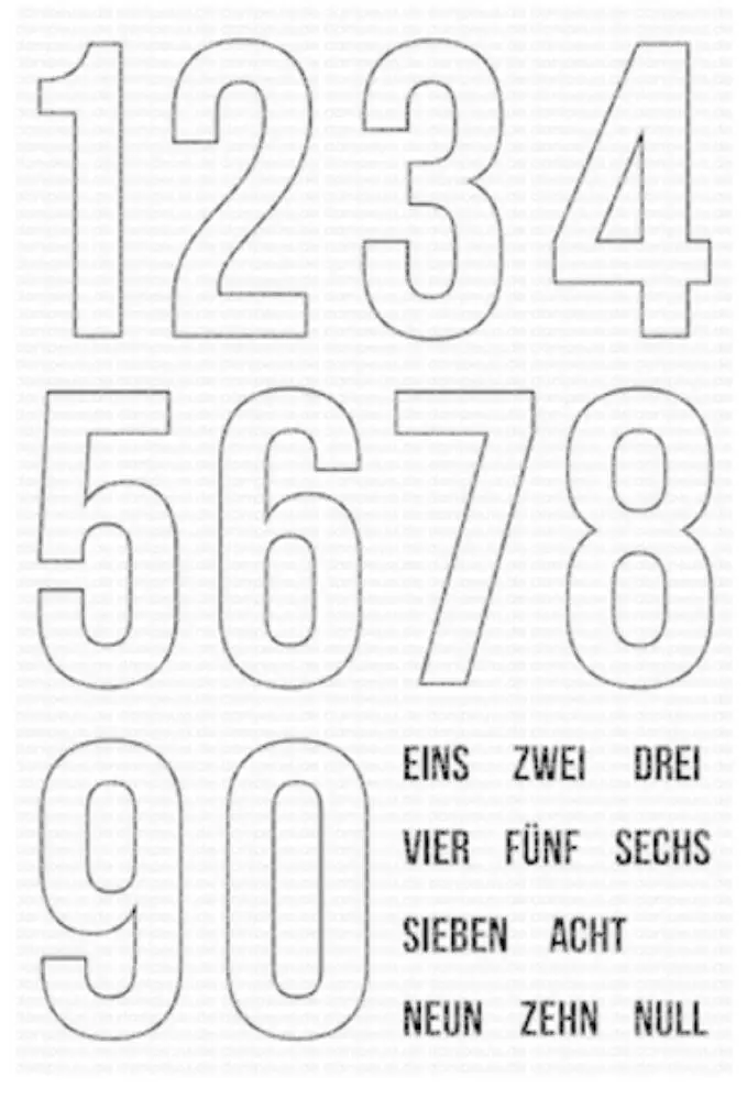 Прозрачные штампы с немецкими надписями для скрапбукинга сделай