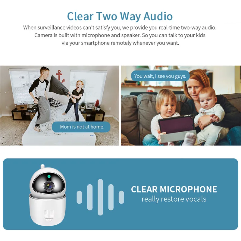 1080P HD PTZ IP Camera Auto Tracking Surveillance Camera Mini Smart Night Vision Home Security Wireless WiFi Camera Baby Monitor