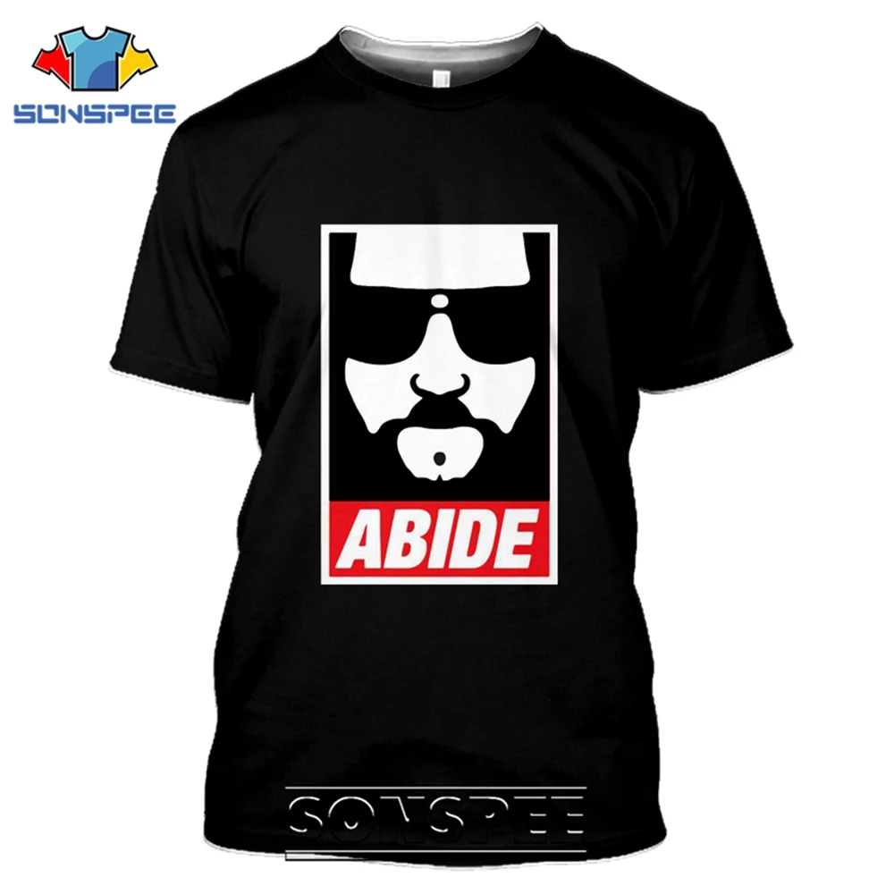 Мужские и женские футболки SONSPEE с объемным принтом The Big Lebowski Повседневная Уличная