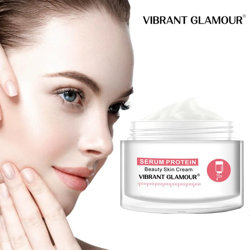 VIBRANT GLAMOUR Serum Protein Anti Wrinkle Face Cream Firming Improve Fine Lines Whitening Shrink Pores Moisturizing Skin Care | Красота и