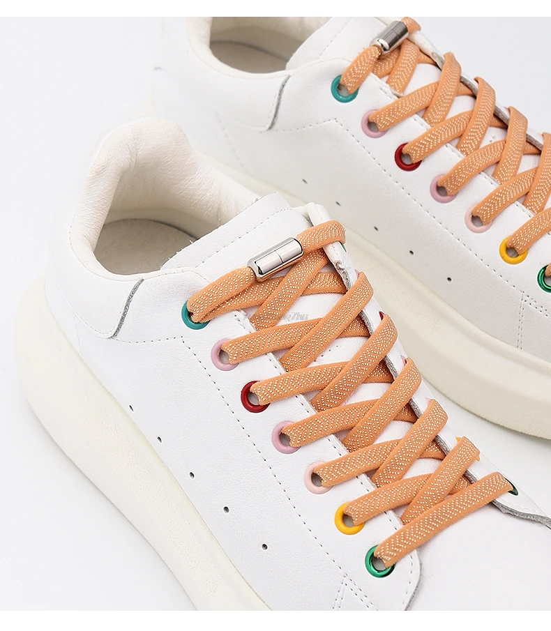 New Elastic Laces without ties Shoelaces for Sneakers Flat No Tie Shoe laces Kids Adult Quick Shoe lace Rubber Band Shoestring
