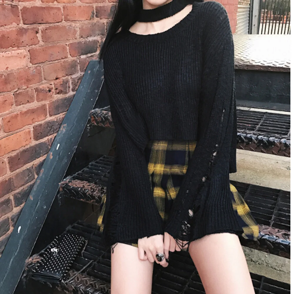 Autumn Winter Harajuku Women Fashion Skirts Cute Yellow Black Red Lattice Pleated Skirt Punk Style High Waist Female Short Skirt