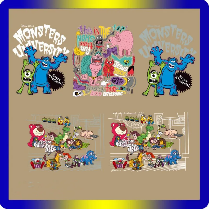 1PCS Big Size New Arrival Cartoon Monster University Icon Thermal Transfer Patch Clothes Accessories Printing Mike Image Sticker |