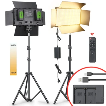 U800 LED 사진 스튜디오 빛 Yotube 게임 라이브 비디오 조명 휴대용 40/50W 사진 패널 램프 스탠드 원격 제어