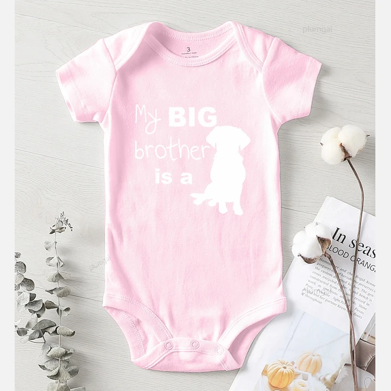 Baby Girl Fall Clothes My Big Brother Is A Cat Infant Outfits Newborn Boys Winter Bodysuits Toddler Shower Gifts Jumpsuits cheap baby bodysuits	 Baby Rompers