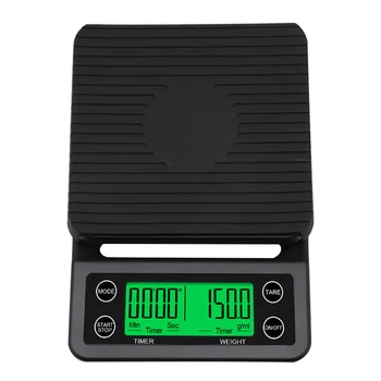 

Electric Kitchen Scale,Coffee Scale with Timer Kitchen Scale Mini Electronic Platform Scale Food Weighing Scale 3kg/5kg