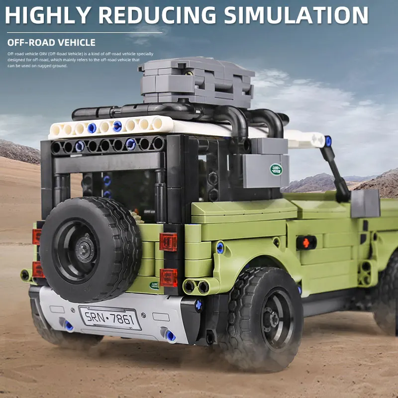 Новый Guardian внедорожный автомобиль Land Car Rover Fit Technic Defender 42110 модель мини кирпичи