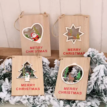 

Christmas Section Wood Door Hanging Shopping Mall Store Christmas Welcome Board Christmas Section Decoration Supplies Christmas