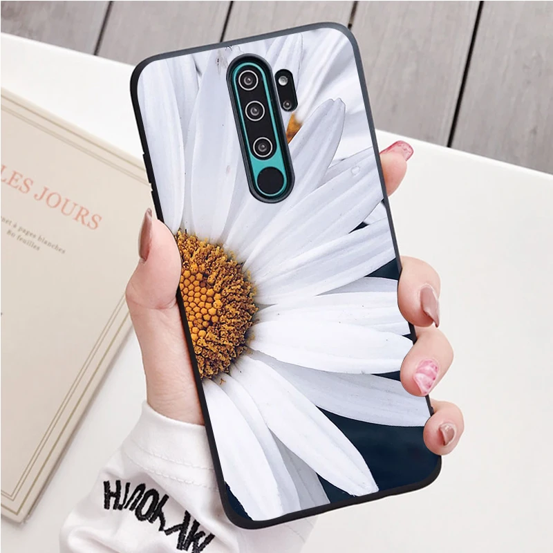 Hoa Cúc Silicone Ốp Lưng Điện Thoại Redmi Note 8 7 Pro S 8T Cho Redmi 9 7A Bao leather case for xiaomi Cases For Xiaomi