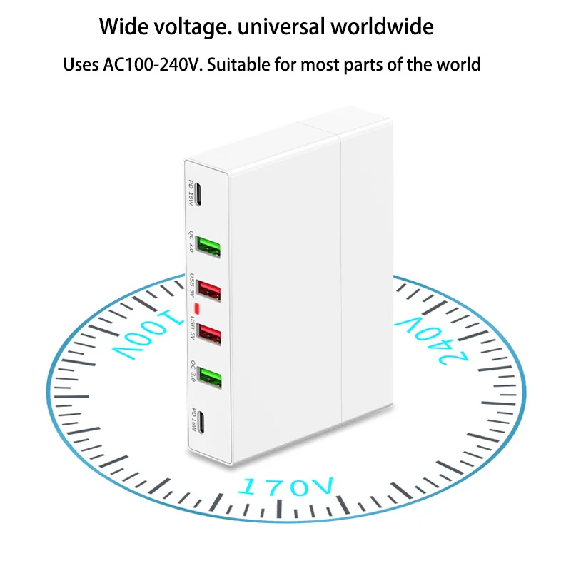 Мульти usb зарядная станция для samsung huawei qc3.0 быстрое зарядное устройство для планшетов pd Зарядное устройство Док-станция для oppo Универсальный телефон Быстрая зарядка