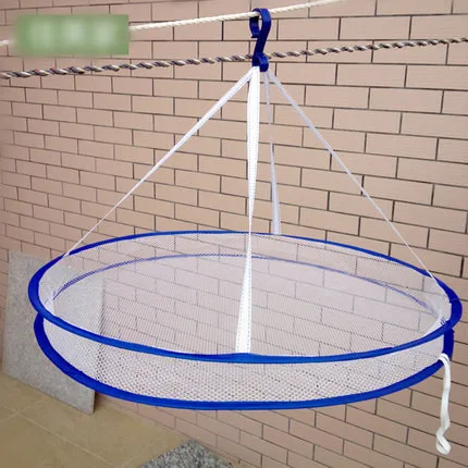 Manufacturers Wholesale Home Ultra-Practical High Quality with Guards Single Layer Basket Clothes Drying Net Clothes Blue Drying