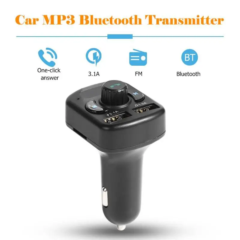 807E Bluetooth громкой связи автомобильный комплект fm-передатчик TF карта MP3-плеер 3.1A двойной зарядное устройство USB телефон зарядное устройство адаптер питания