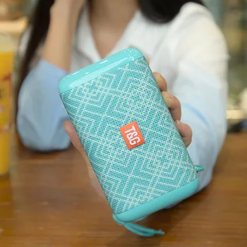 

Fabric Portable Outdoor Loudspeaker New Style TG163 Mini Wireless Bluetooth Speaker 3D Stereo Music Player Sound Bar TF FM Radio