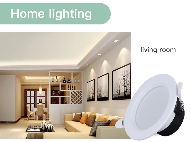 5W 7W 12W 18W AC220V 110V LED Spot Lights Indoor Lighting White/Warm Downlights LED Downlight Recessed Round LED Ceiling Lamp