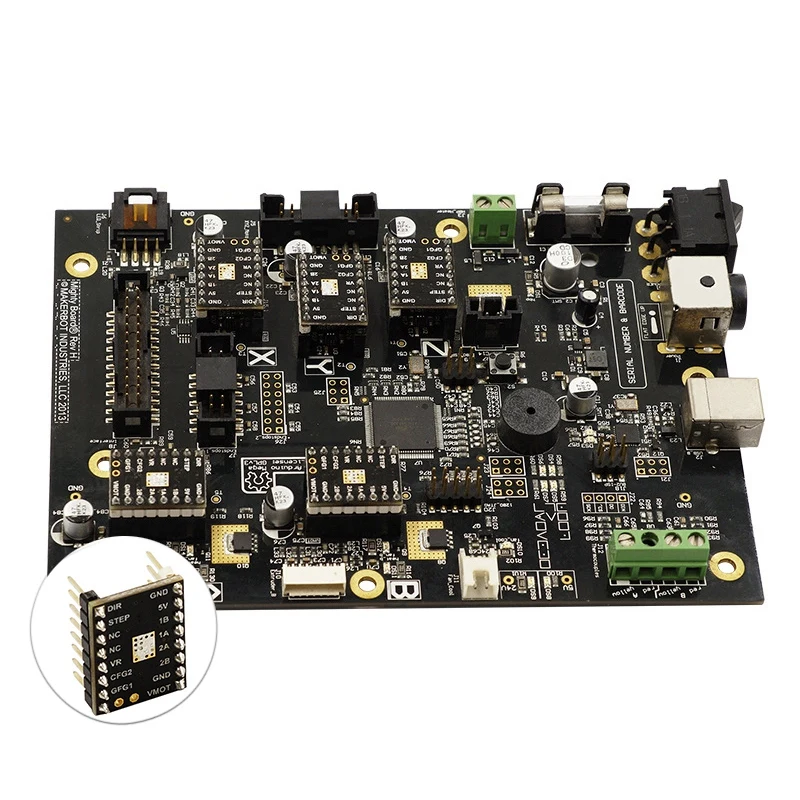 Ультра-тихий MakerBot TMC2100 V1.0 шаговый двигатель драйвер модуль с радиатором 3D