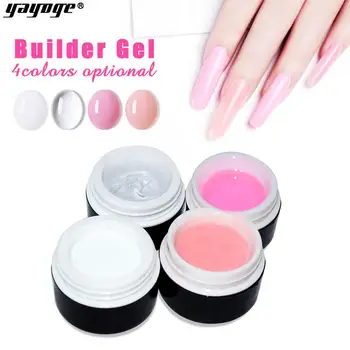 

YAYOGE 15g Builder Gel Pink Clear White Crystal Poly UV LED Gel manicure Art Tips Enhancement Quick Extension Gel