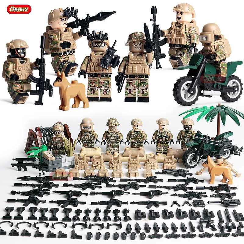 Oenux,, мини русские фигурки альфа-Форс, военный строительный блок, русские армейские солдатики, легоинги, кирпичная игрушка MOC, Детский Рождественский подарок