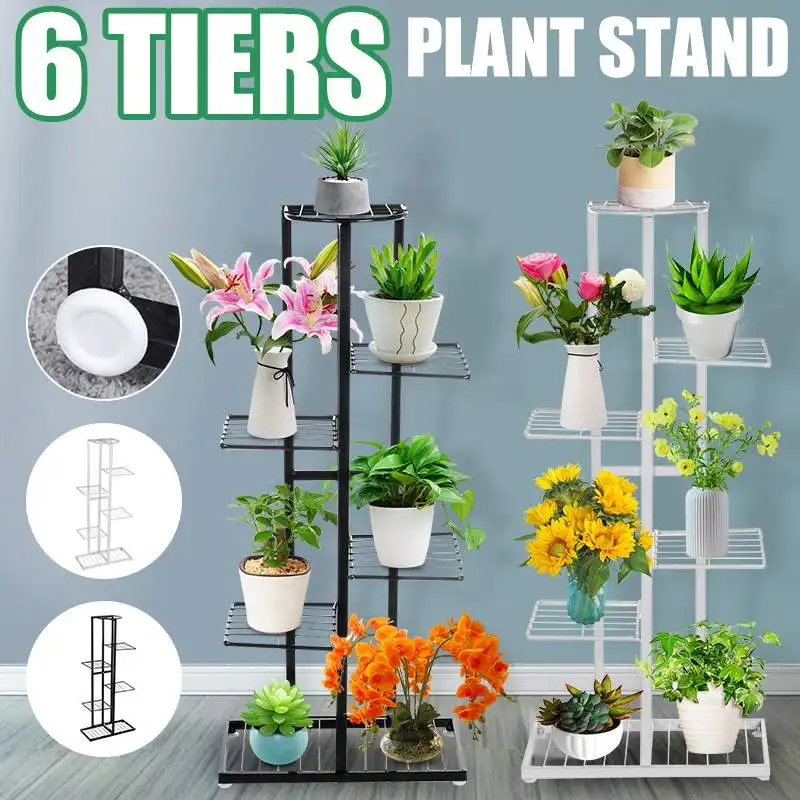 

4/6-Layer Potted Shelf Flower Holder Plant Stand Flower Pot Stand Shelves Balcony Living Room Garden Patio Outdoor Decoration