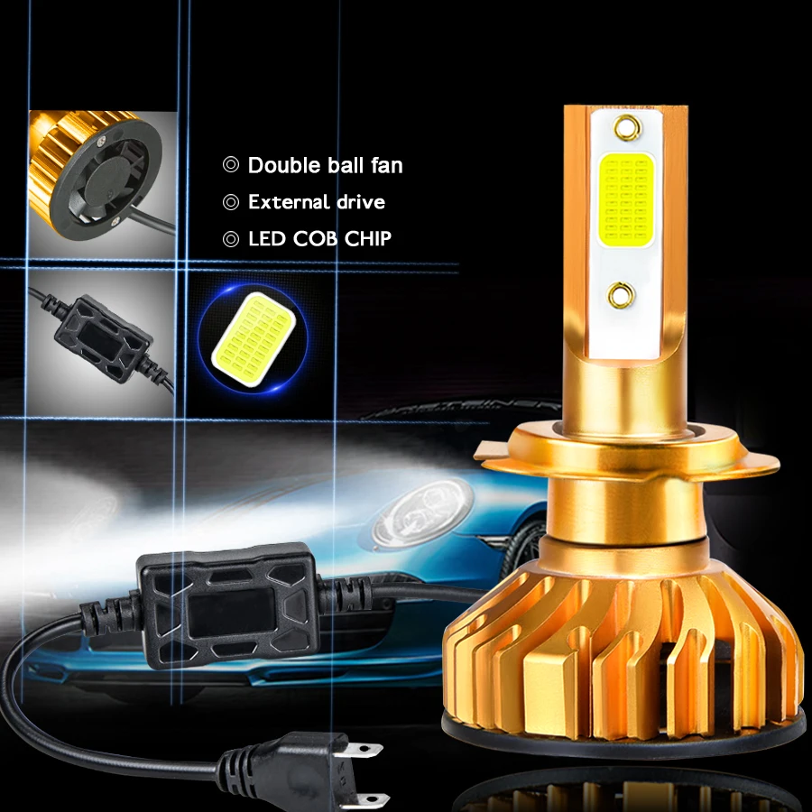 Светодиодный H7 H4 H1Bulb светодиодный автомобилей головной светильник с can-bus H7 9005 9006 светодиодный лампы H11 HB3 HB4 H8 h9 светильник 12000LM 6500K 12V 24V туман светодиодный авто лампы