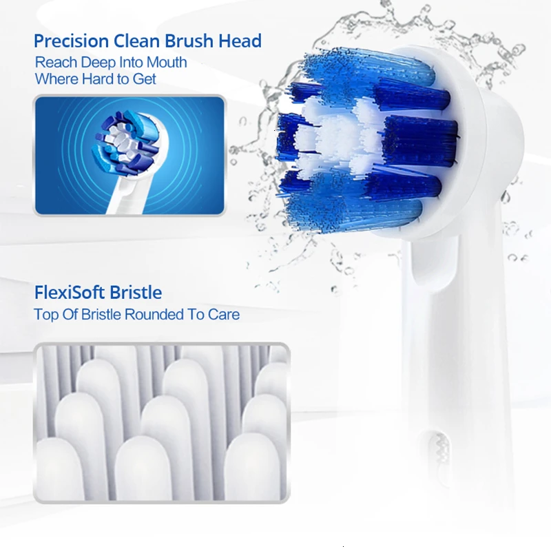 Original Oral B Vitality Electric Toothbrush Rechargeable With 2 Minutes Timer And Oral B Teeth Brush Heads Precision Clean Original Oral B Vitality Electric Toothbrush Rechargeable With 2 Minutes Timer And Oral B Teeth Brush Heads Precision Clean