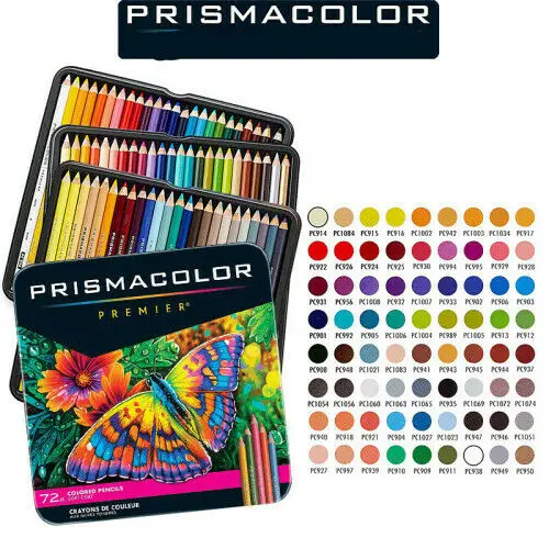 Soft Core 72 Pack with Pencil Sharpener Prismacolor Premier Colored Pencils 