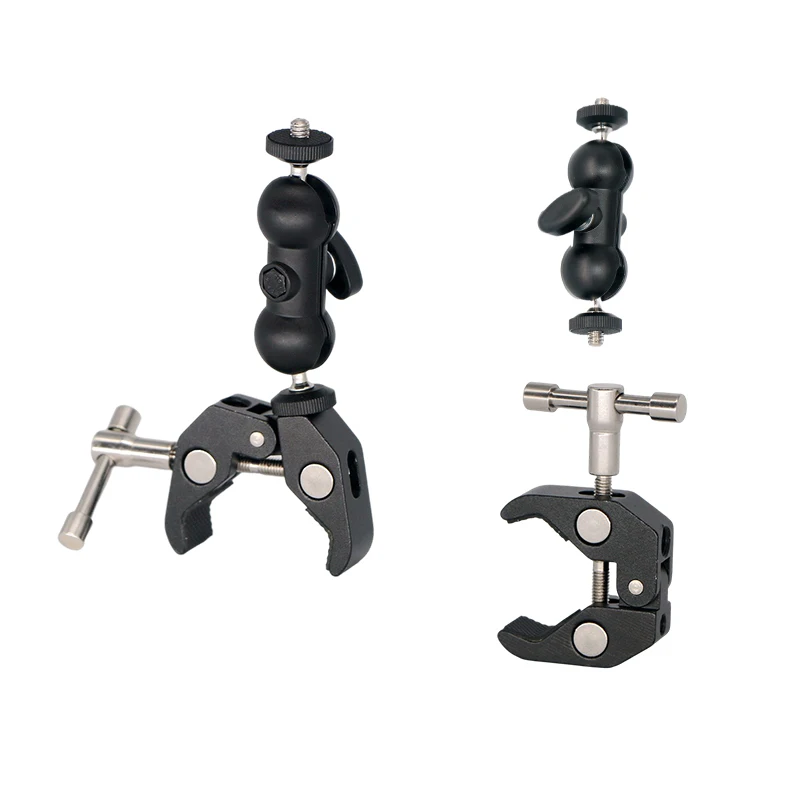 Super Clamp Magic Arm W 1/4 3/8 Morsetto Multifunzione Con Testa A Sfera Per Canon Nikon Sony Speedlight Monitor Flash Led