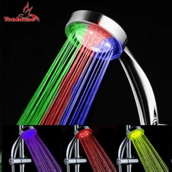 

LED High Pressure Pure Bathroom Shower Head Temperature Control Self-luminous Sprayer Water Saving Hand-held Rainfall Sprinklers