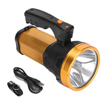 

Rechargeable Portable LED Torch Outdoor Camping Hunting Searchlight Spotlight Suitable For Emergency Lighting Hiking