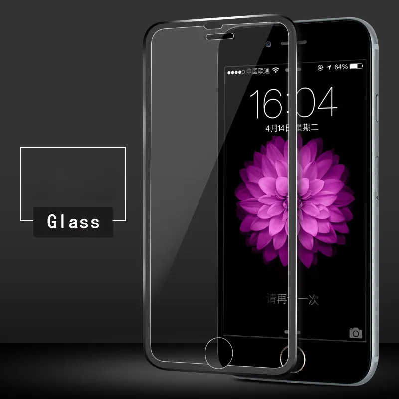  3D Aluminium Legierung Aus Gehärtetem Glas Für iPhone 5 5S SE 6 6S 7 8 Plus Full Screen Protector f