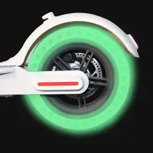 Флуоресцентные для Xiaomi Mijia M365 скутер скейтборд шины твердые отверстия шины светящаяся амортизация резиновые шины колеса