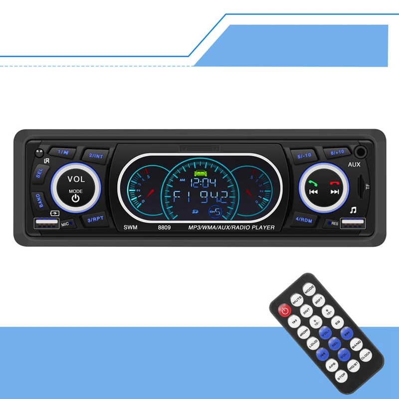 Радио пульт дистанционного управления mp3-плеер 1 Din автомагнитола Bluetooth автомобильный аудио AUX/TF/USB FM авто радио Телефон Зарядка музыка автомобиль стерео